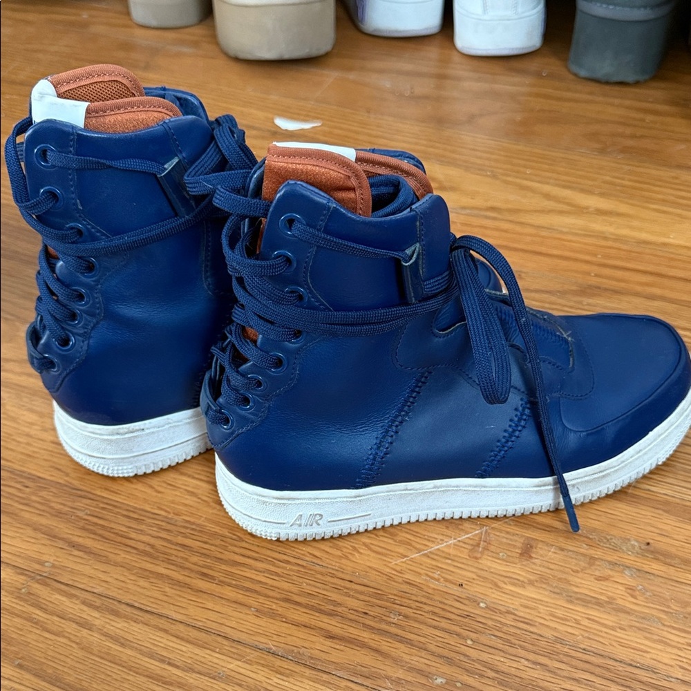 Nike Women's Air Force 1 Rebel XX high-top sneaker in the "Blue Volt"